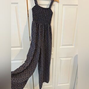 Women's Blue floral Jumpsuit with pockets